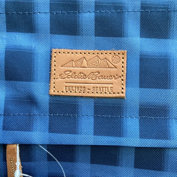 Eddie Bauer Blue Checkered Tote Bag - Picture 7 of 7
